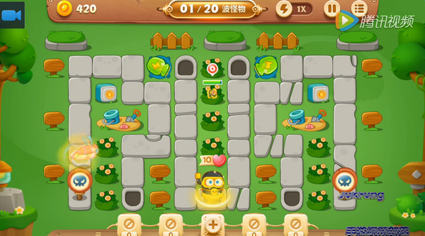 保卫萝卜3公园第21关怎么过 公园第21关金萝卜图文视频通关攻略