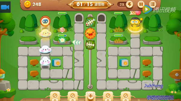 保卫萝卜3公园第22关怎么过 公园第22关金萝卜图文视频通关攻略