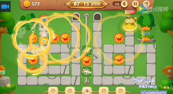 保卫萝卜3公园第22关怎么过 公园第22关金萝卜图文视频通关攻略