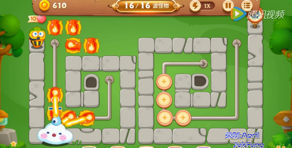 保卫萝卜3公园第24关怎么过 公园第24关金萝卜图文视频通关攻略