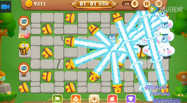 保卫萝卜3公园第25关怎么过 公园第25关金萝卜图文视频通关攻略